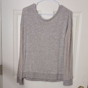Hem & Thread Soft Knit Sweater With Twist Open Back.